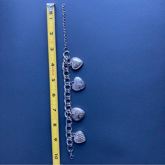 Silver Heart Charm Bracelet - Picture 2 of 2